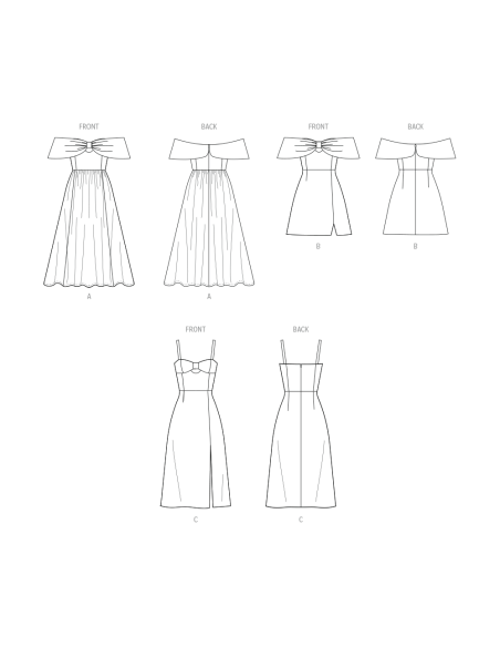 Patron McCall's 8554.K5 (36-44) - Robes avec nœud bustier