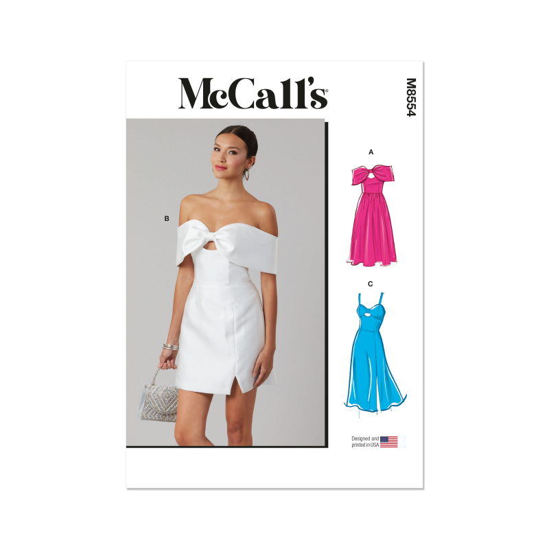 Patron McCall's 8554.Y5 (46-54) - Robes avec nœud bustier