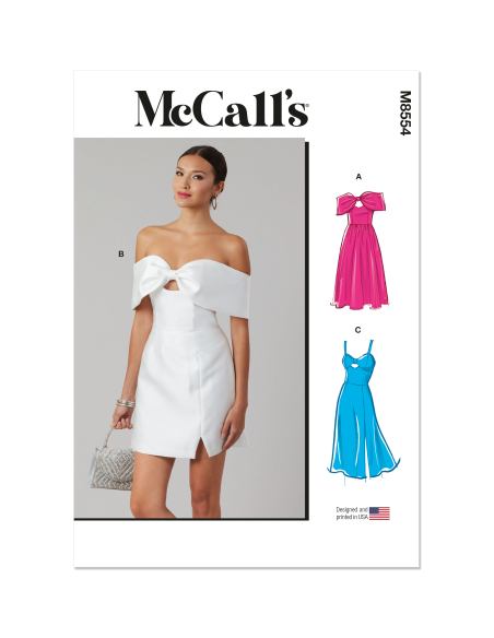 Patron McCall's 8554.Y5 (46-54) - Robes avec nœud bustier