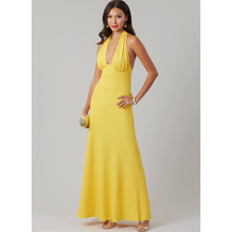 Patron McCall's 8555.AA (38-46) - Robes dos nu à nouer