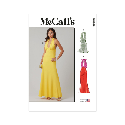 Patron McCall's 8555.BB (50-56) - Robes dos nu à nouer