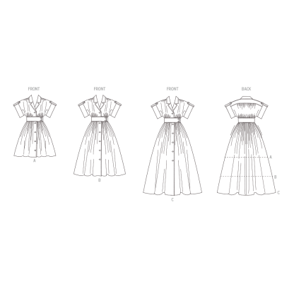 Patron McCall's 8556.Y5 (46-54) - Robes chemisier boutonnées 2