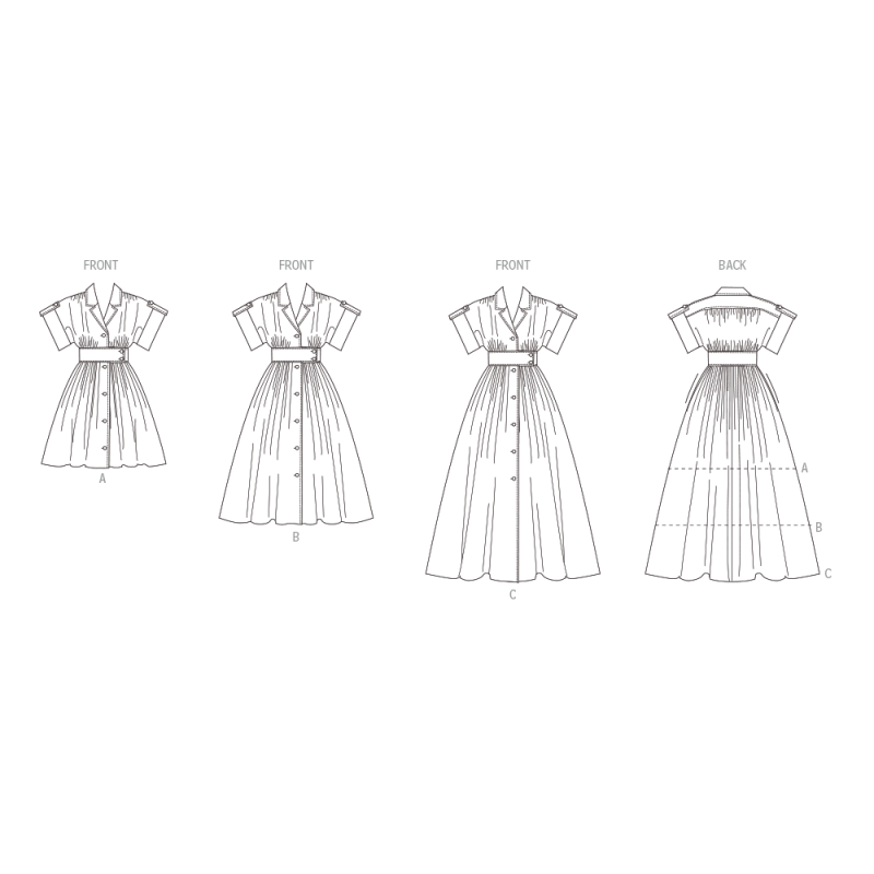 Patron McCall's 8556.Y5 (46-54) - Robes chemisier boutonnées