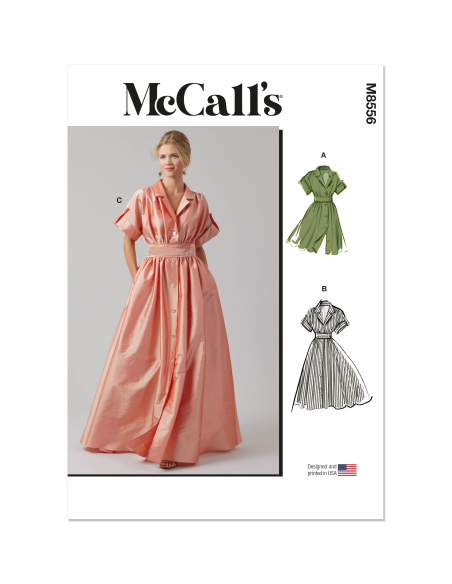 Patron McCall's 8556.Y5 (46-54) - Robes chemisier boutonnées