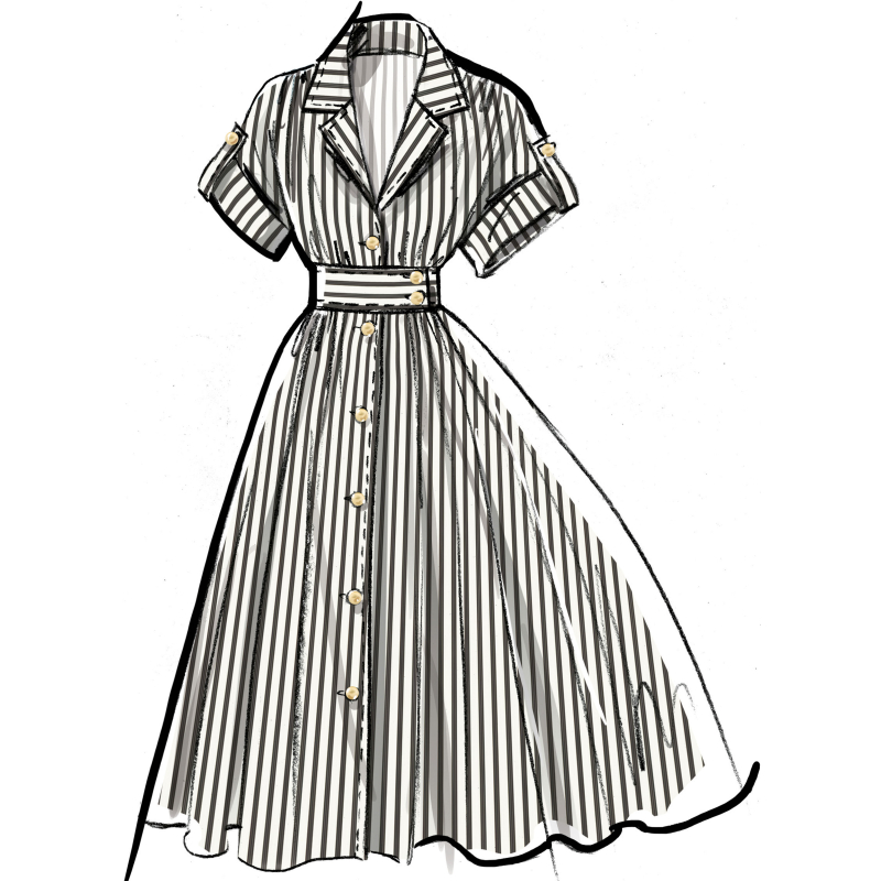 Patron McCall's 8556.Y5 (46-54) - Robes chemisier boutonnées