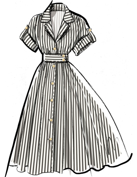 Patron McCall's 8556.Y5 (46-54) - Robes chemisier boutonnées