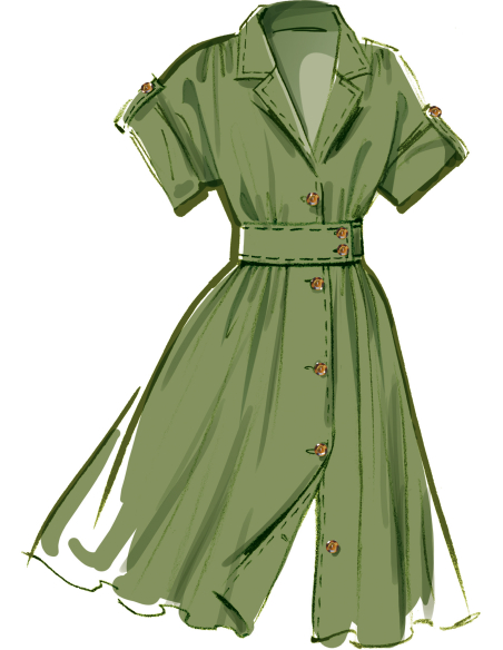 Patron McCall's 8556.Y5 (46-54) - Robes chemisier boutonnées