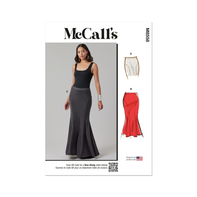 Patron McCall's 8558.K5 (36-44) - Jupe évasée style sirène