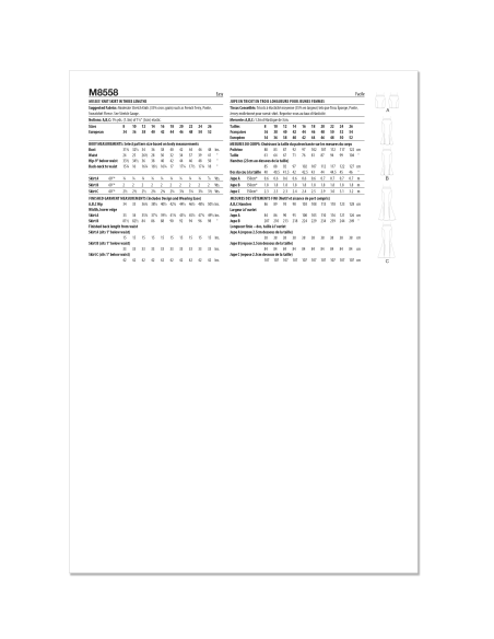 Patron McCall's 8558.K5 (36-44) - Jupe évasée style sirène