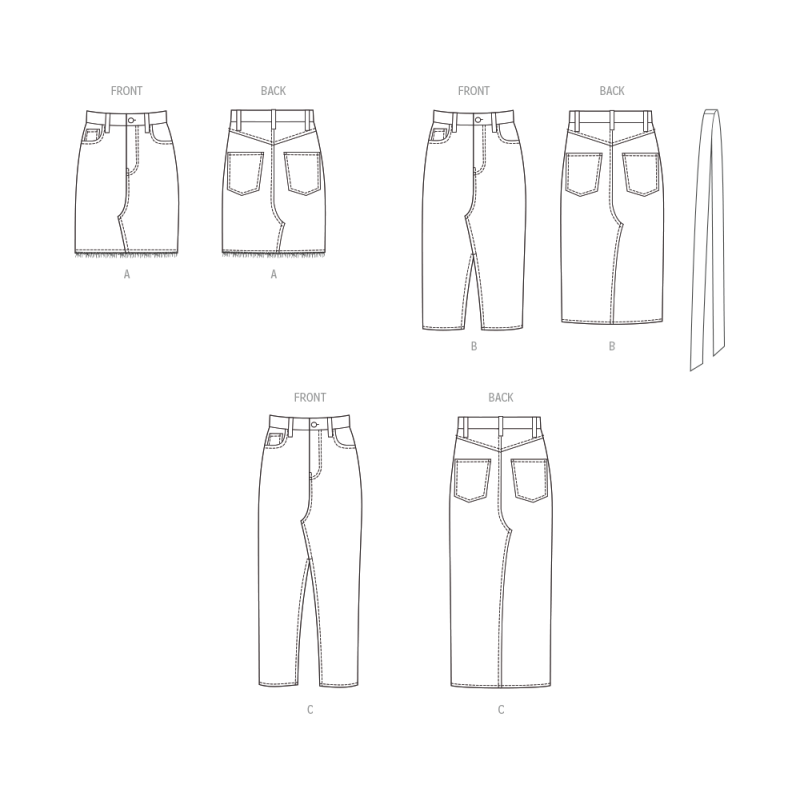 Patron McCall's 8559.M1 (38-46) -  Jupes esprit jean