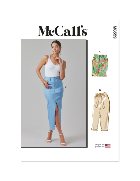 Patron McCall's 8559.W2 (50-56) -  Jupes esprit jean