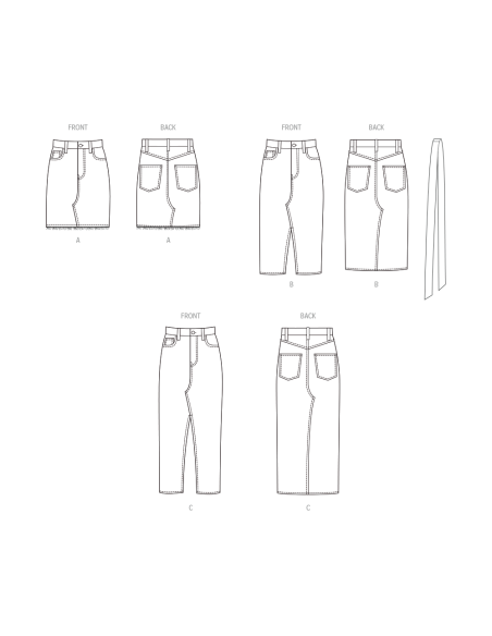 Patron McCall's 8559.W3 (58-66) -  Jupes esprit jean