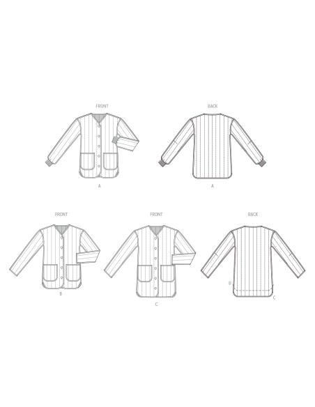 Patron McCall's 8560.H5 (34-42) - Veste matelassée