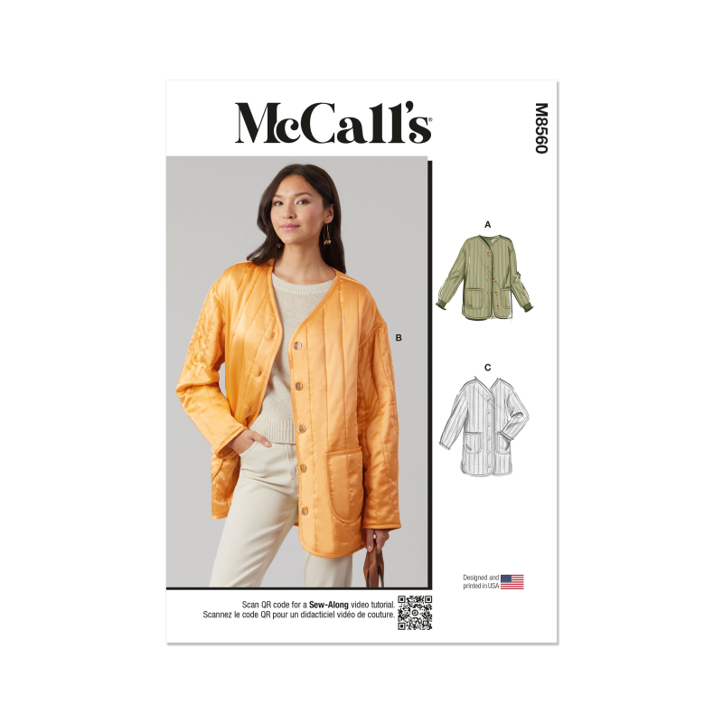 Patron McCall's 8560.H5 (34-42) - Veste matelassée