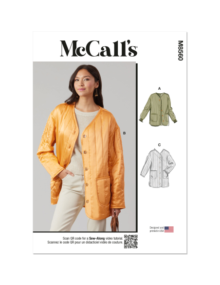 Patron McCall's 8560.H5 (34-42) - Veste matelassée