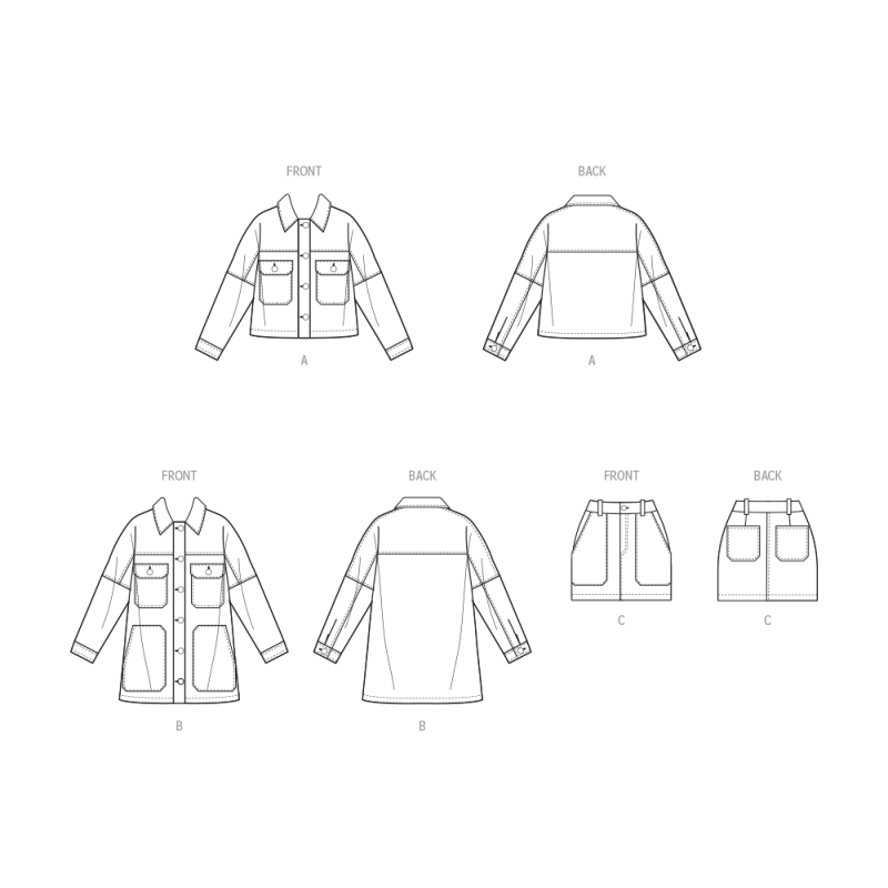 Patron McCall's 8561.K5 (36-44) - Veste et jupe courte