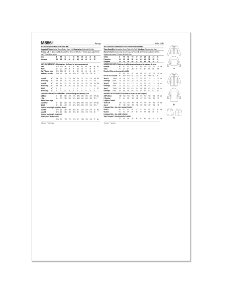 Patron McCall's 8561.Y5 (46-54) - Veste et jupe courte