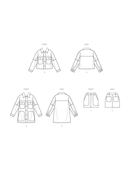 Patron McCall's 8561.Y5 (46-54) - Veste et jupe courte