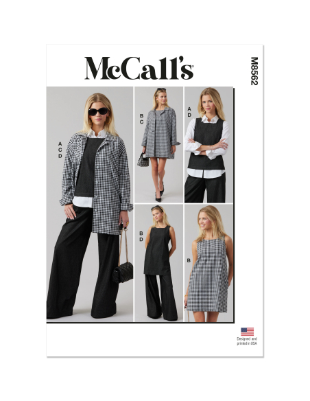 Patron McCall's 8562.H5 (34-42) - Haut, robe, veste et pantalon