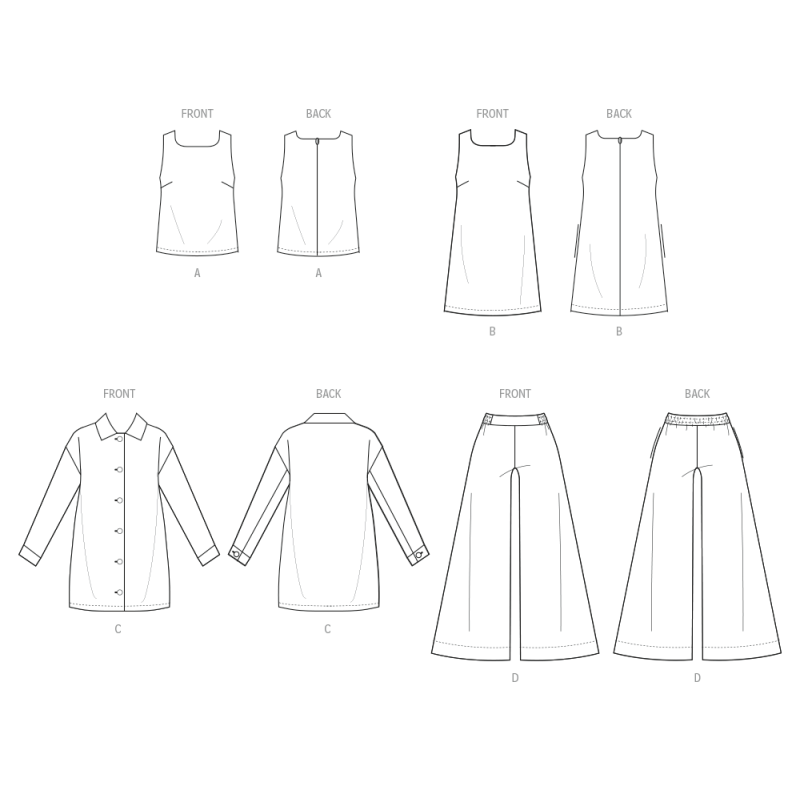 Patron McCall's 8562.U5 (44-52) - Haut, robe, veste et pantalon