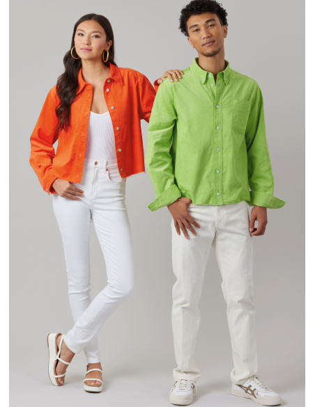 Patron McCall's 8566.A (32-54) - Chemises unisexes