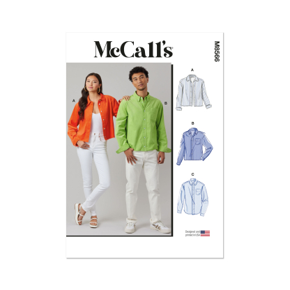 Patron McCall's 8566.A (32-54) - Chemises unisexes