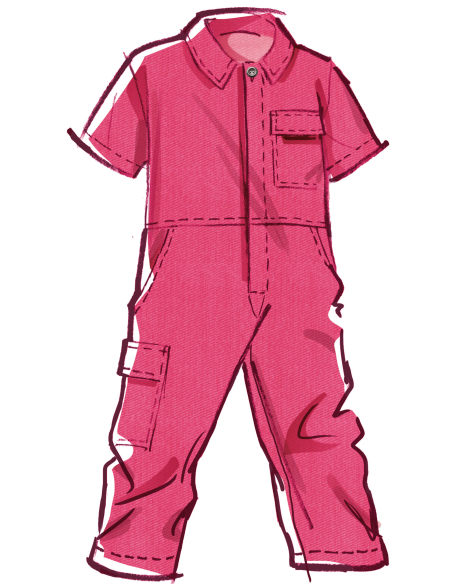 Patron McCall's 8567.A (3-9) - Combinaisons pour enfants avec variations de manches