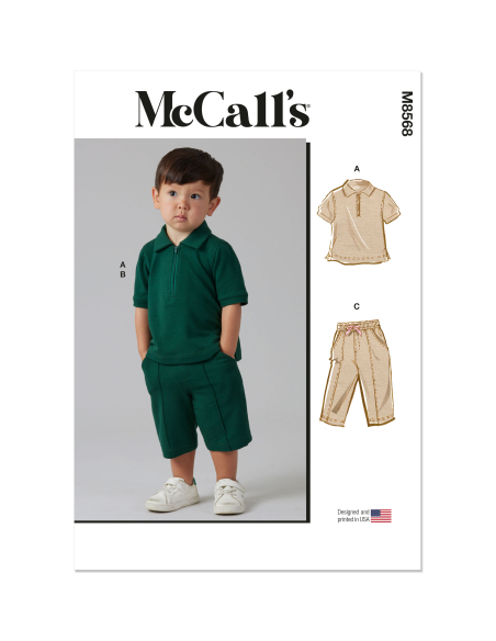 Patron McCall's 8568.A (1/2-4) - Haut, short et pantalon pour petits enfants