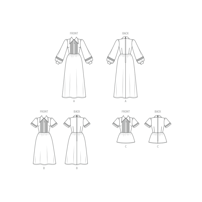 Patron McCall's 8569.H5 (34-42) - Robe avec variations de manche et haut pour jeunes femmes