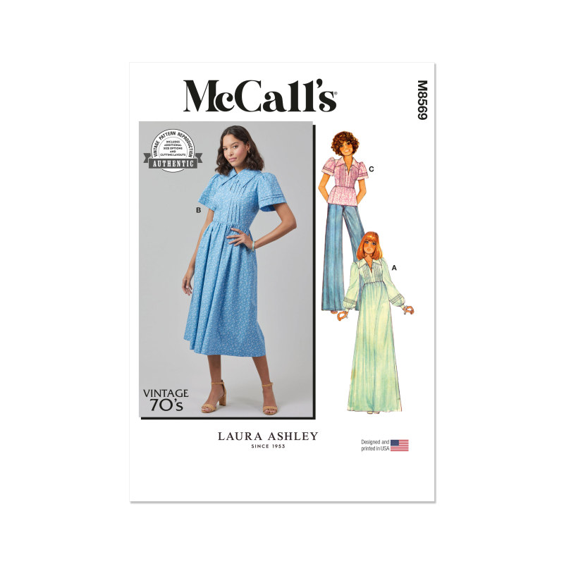 Patron McCall's 8569.H5 (34-42) - Robe avec variations de manche et haut pour jeunes femmes