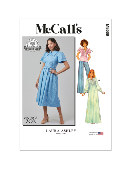 Patron McCall's 8569.H5 (34-42) - Robe avec variations de manche et haut pour jeunes femmes