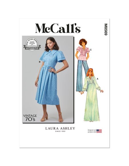 Patron McCall's 8569.U5 (44-52) - Robe avec variations de manche et haut pour jeunes femmes