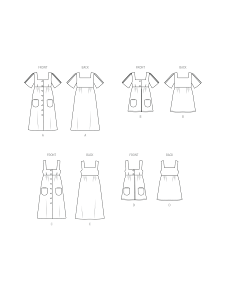 Patron McCall's 8570.H5 (34-42) - Robe, jumper et haut pour femme