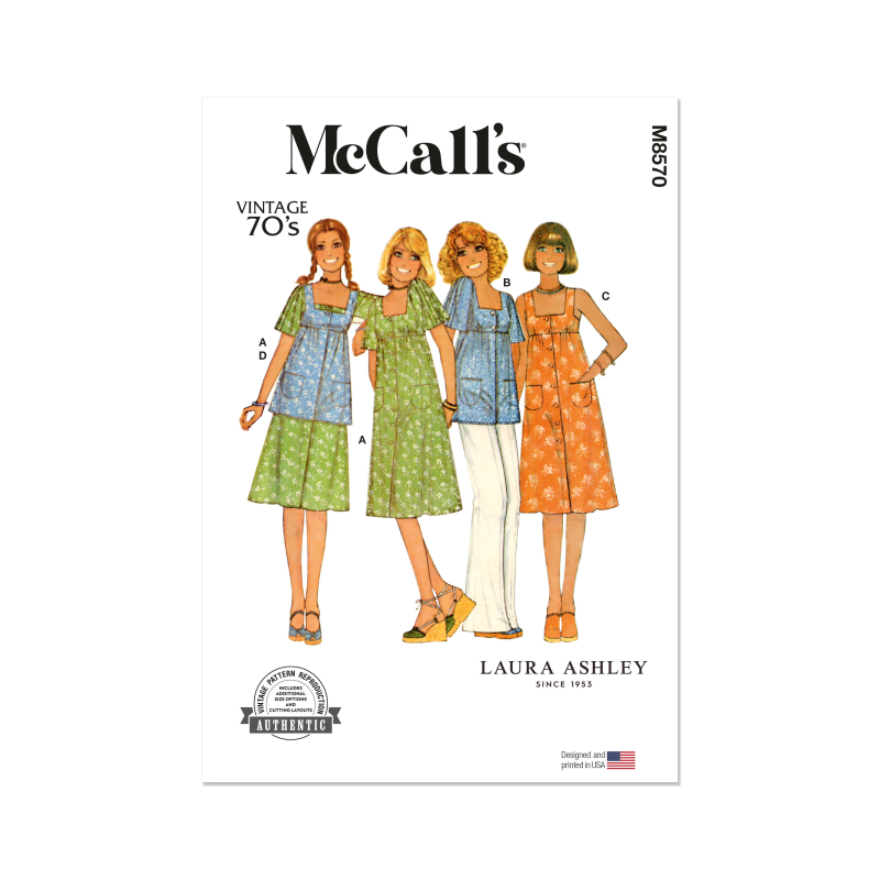 Patron McCall's 8570.U5 (44-52) - Robe, jumper et haut pour femme