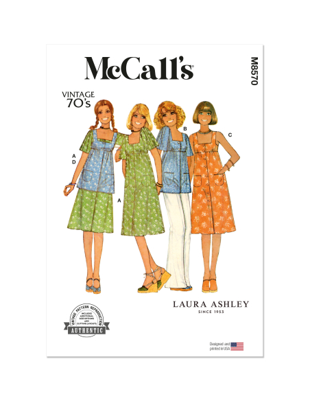 Patron McCall's 8570.U5 (44-52) - Robe, jumper et haut pour femme