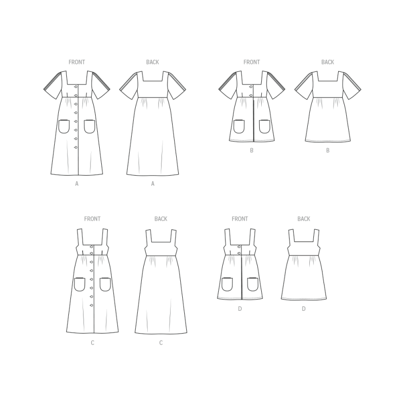 Patron McCall's 8570.U5 (44-52) - Robe, jumper et haut pour femme