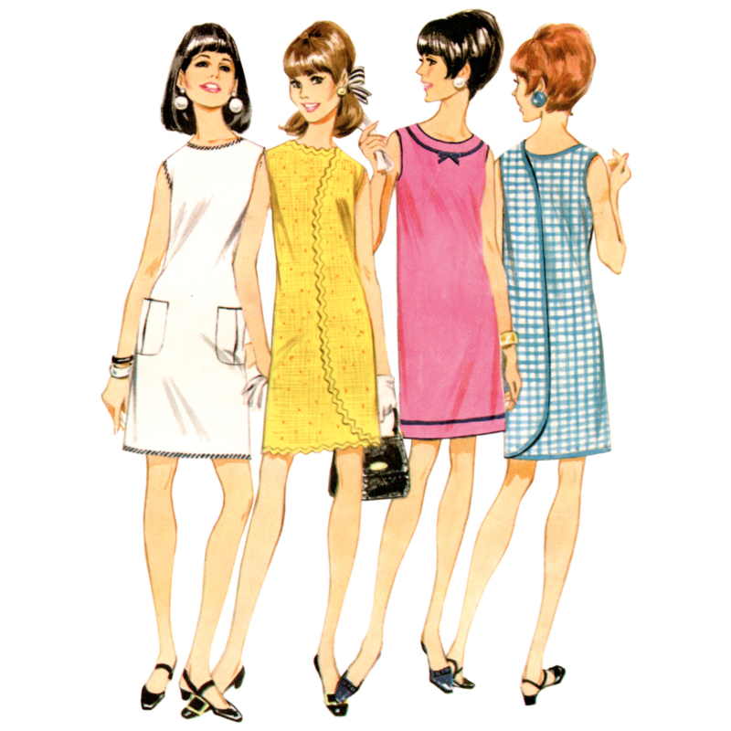 Patron McCall's 8571.A (36-54) - Robe enveloppante en six modèles pour femmes