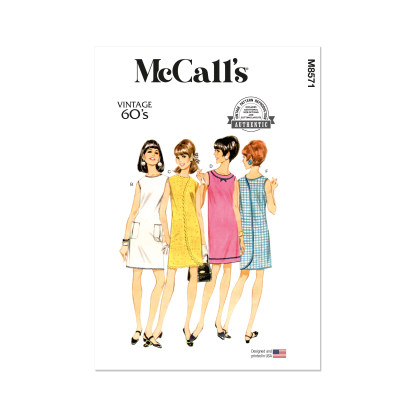 Patron McCall's 8571.A (36-54) - Robe enveloppante en six modèles pour femmes