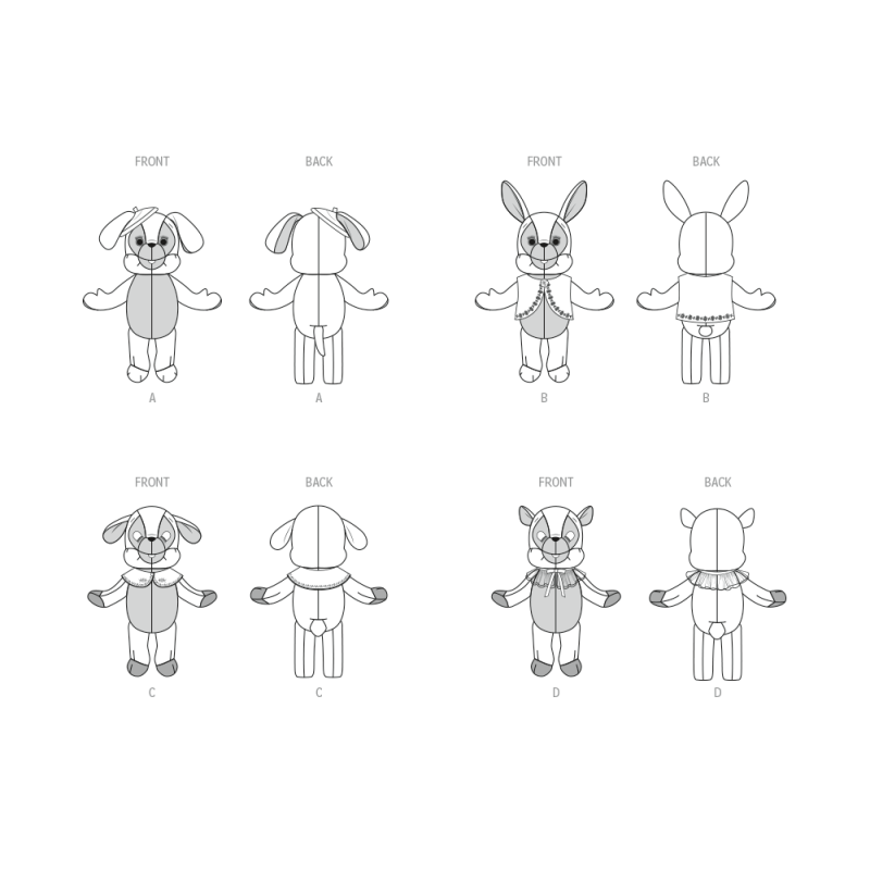 Patron McCall's 8574.OS (One size) - Animaux en peluche