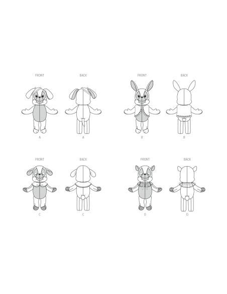 Patron McCall's 8574.OS (One size) - Animaux en peluche