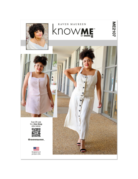 Patron KnowMe 2107.Y5 (46-54) - Haut et jupe en deux longueurs