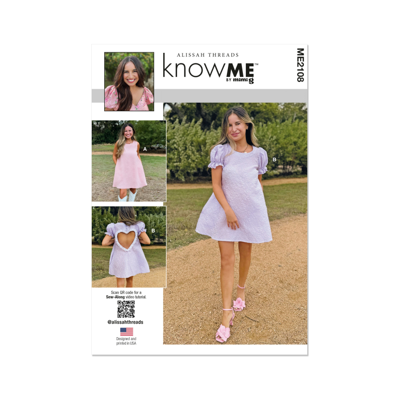 Patron KnowMe 2108.R5 (42-50) - Robe avec variations de manche