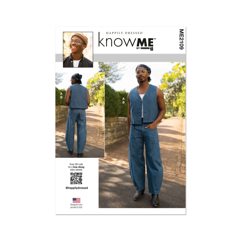 Patron KnowMe 2109.AA (46-54) - Gilet et pantalon pour homme