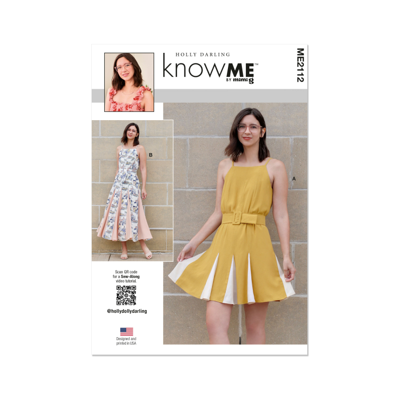 Patron KnowMe 2112.D5 (32-40) - Robe en deux longueurs avec ceinture