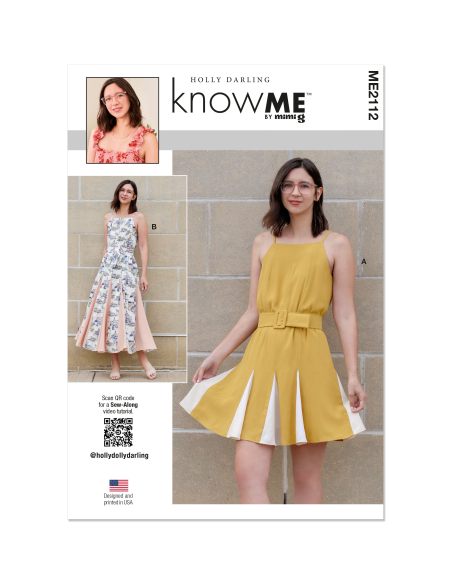 Patron KnowMe 2112.D5 (32-40) - Robe en deux longueurs avec ceinture