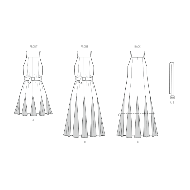 Patron KnowMe 2112.R5 (42-50) - Robe en deux longueurs avec ceinture