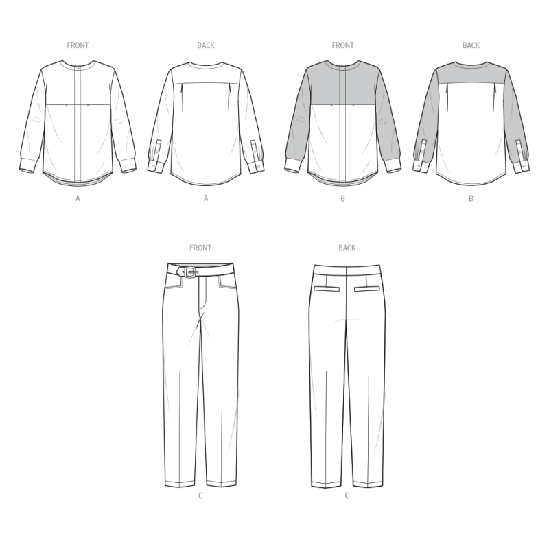 Patron KnowMe 2113.MSS (62-68) - Chemise et pantalon pour hommes