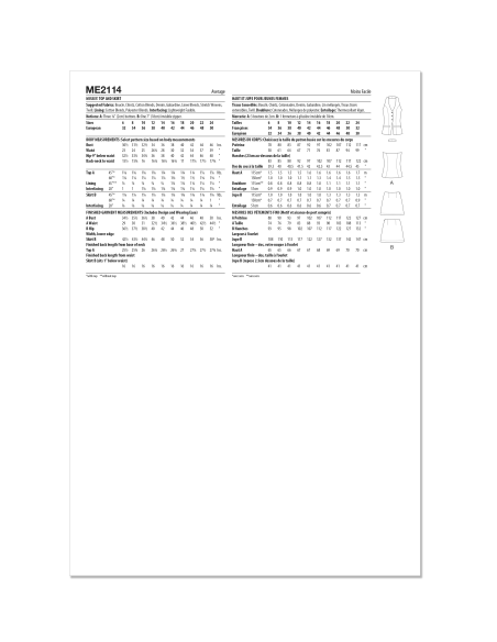 Patron KnowMe 2114.H5 (34-42) - Top dos nu et jupe trapèze