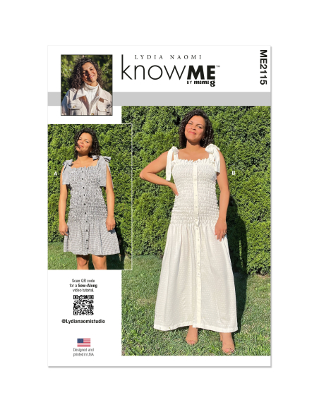 Patron KnowMe 2115.K5 (36-44) - Robe à smocks avec détails raffinés