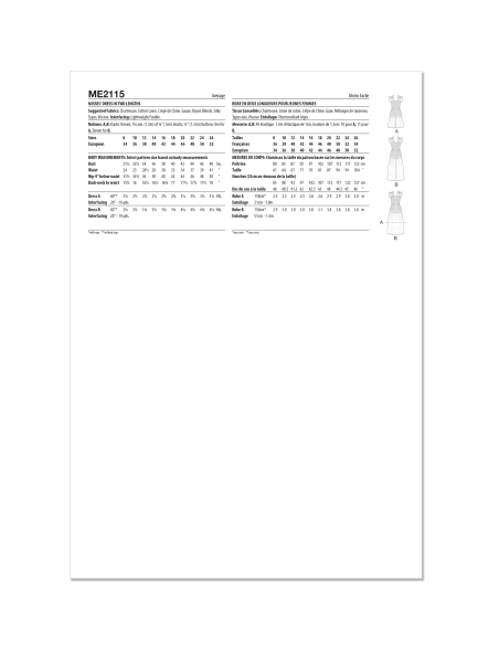 Patron KnowMe 2115.Y5 (46-54) - Robe à smocks avec détails raffinés